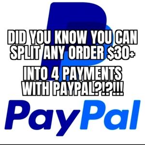 Did you know that you can split any purchase $30+ into 4 payments?!